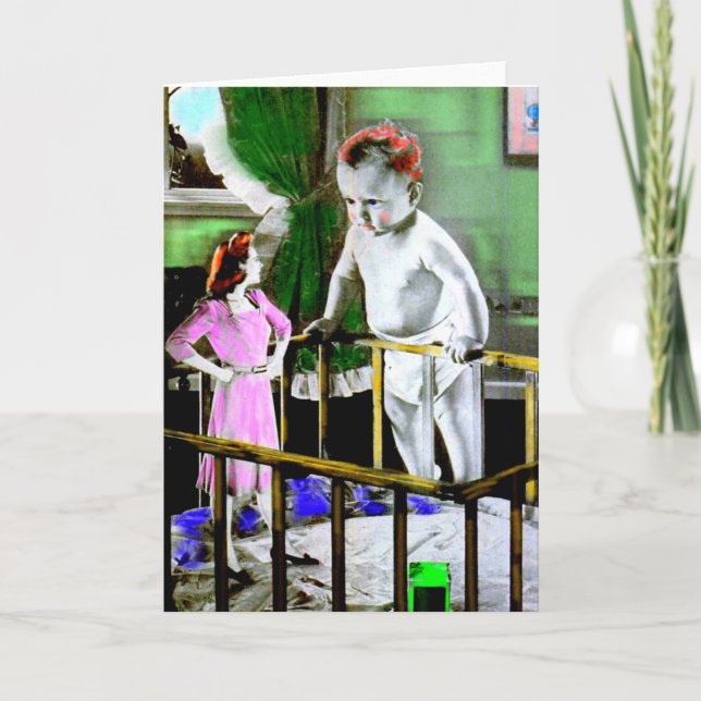 Anuncio Madre de los años 40 y su bebé gigante (Anverso)