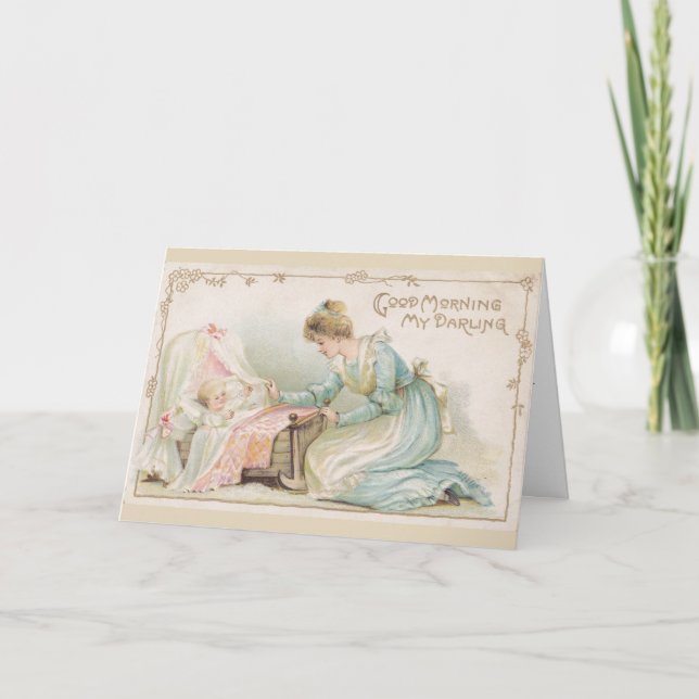 Anuncio Madre y Recién nacido vintage, (Anverso)