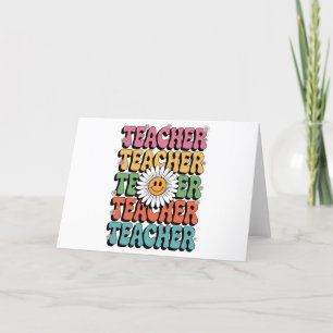 Anuncio Maestro Groovy Flor de Margarita Cute Retro Vuelta