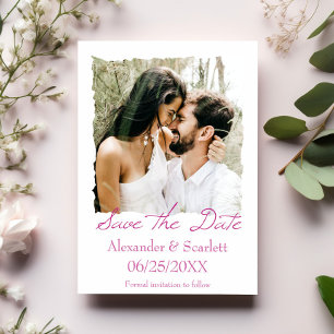 Anuncio Magenta Foto De Marco Amarrado Guardar La Fecha