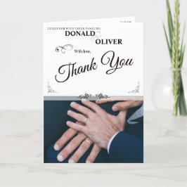 Anuncio Manos de una pareja Boda gay con anillos