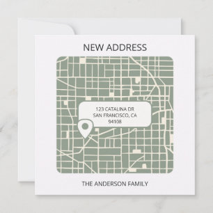 Anuncio Mapa moderno de la ciudad apuntar nueva dirección