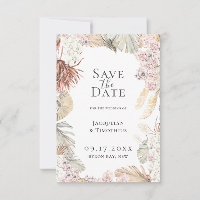 Anuncio Marco Botánico Bohemio Guardar La Fecha (Anverso)