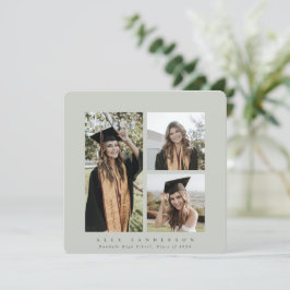 Anuncio Marco cuadrado mínimo gris-verde triple foto