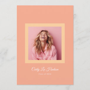 Anuncio Marco de graduación de foto minimalista pastel sim