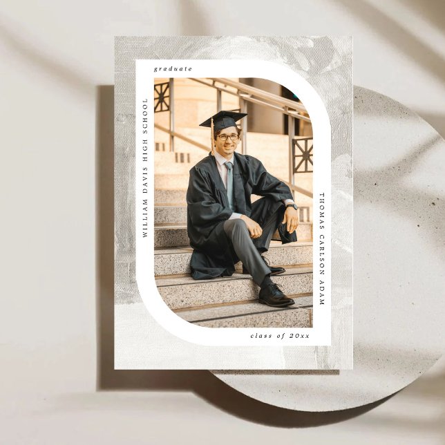 Anuncio Marco de textura rústico moderno Graduación (Subido por el creador)