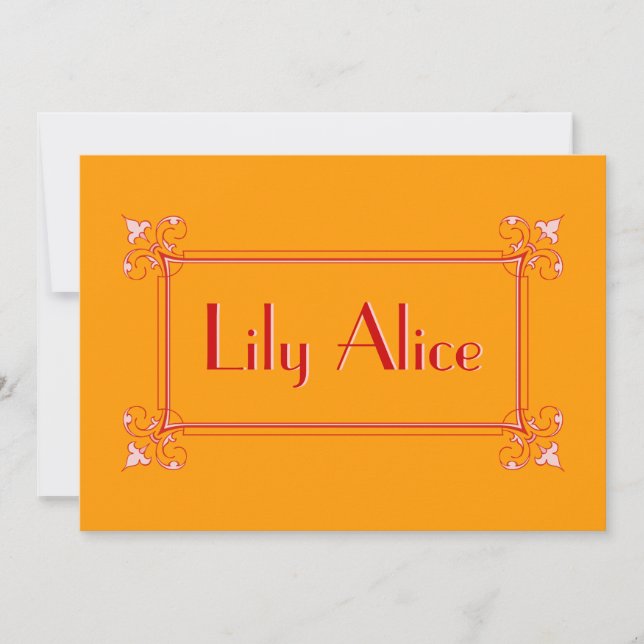 Anuncio Marco elegante y floreciente (Anverso)