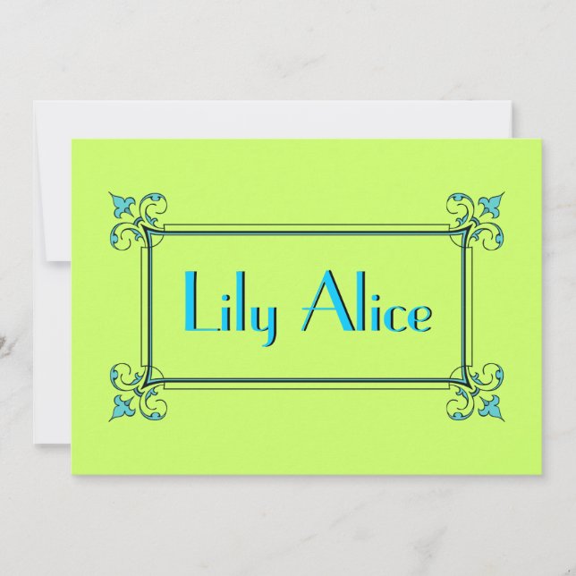 Anuncio Marco elegante y floreciente (Anverso)