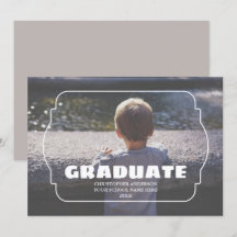 Marco geométrico para foto de graduación de niños