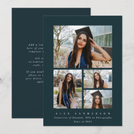 Anuncio Marco verde oscuro mínimo 4 Graduación de fotos