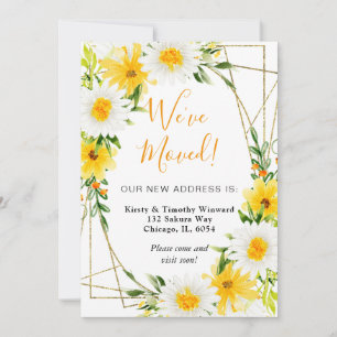 Anuncio Margaritas y flores amarillas marco dorado nos hem