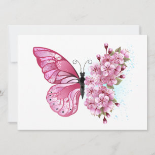 Anuncio Mariposa de flores con Sakura rosa