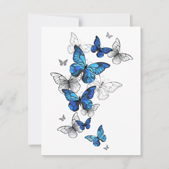 Anuncio Mariposas Azules Voladoras Morpho (Anverso)