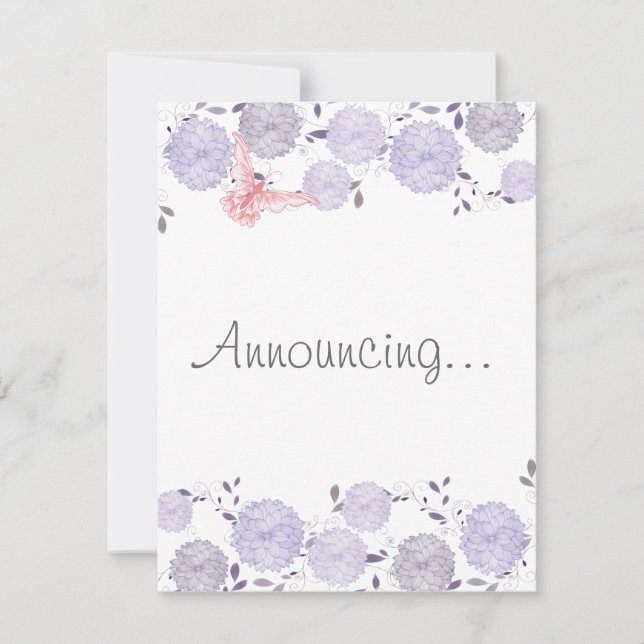 Anuncio Mariposas y compromiso de crisantemo de lavanda (Anverso)