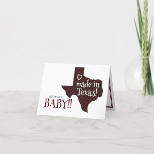 Anuncio Maroon a rayas hecho en Texas Photo Baby
