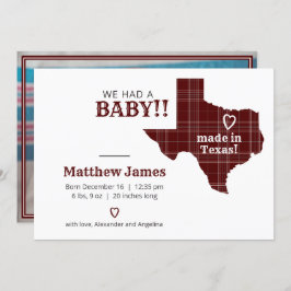 Anuncio Maroon Plaid Hecho En Texas, Foto Horizontal