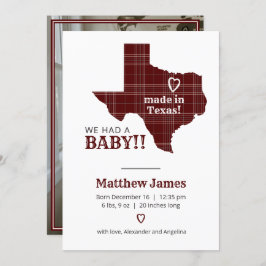 Anuncio Maroon Plaid Hecho En Texas Vertical Photo