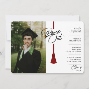 Anuncio Maroon Tassel Covid Photo Graduation