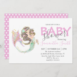 Anuncio Marrón MERMAID BABY SHOWER Under the sea