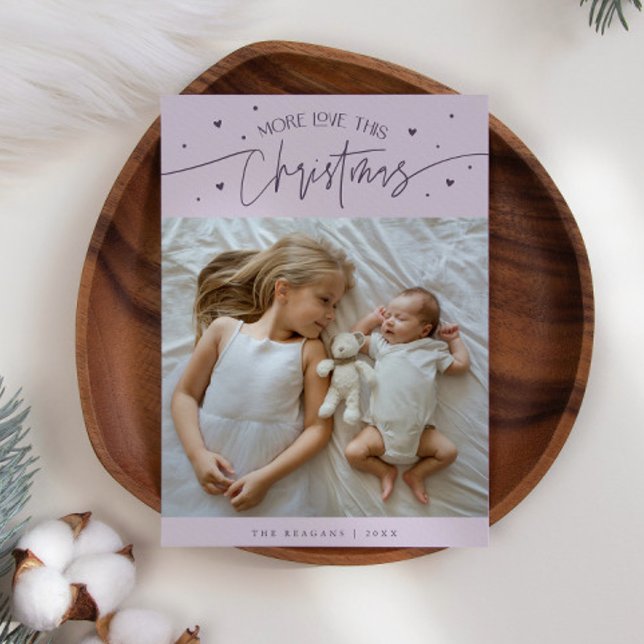 Anuncio Más Amor Este Navidad Púrpura Foto Nacimiento (Subido por el creador)