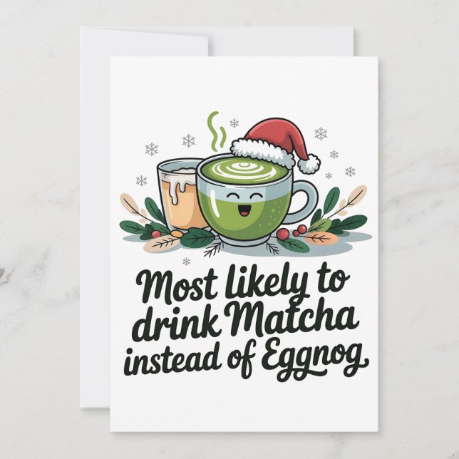 Anuncio Más Propenso a Beber Matcha en Lugar de Eggnog Nav (Anverso)