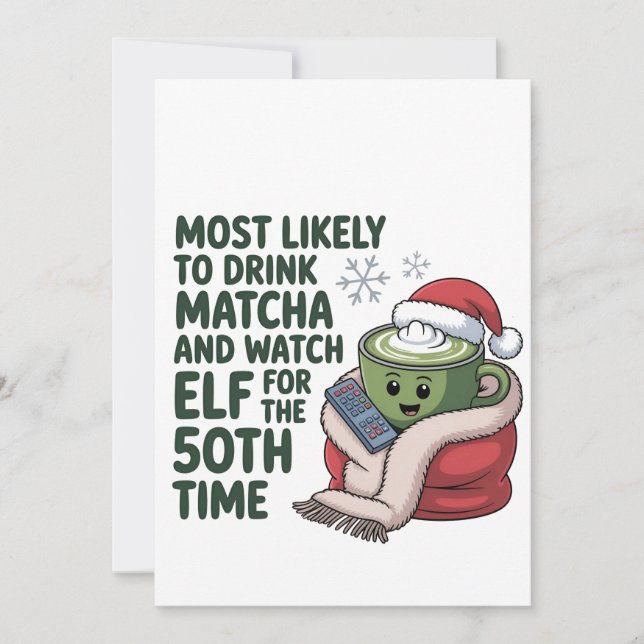 Anuncio Más Propenso a Beber Matcha y Ver Elf Xmas  (Anverso)