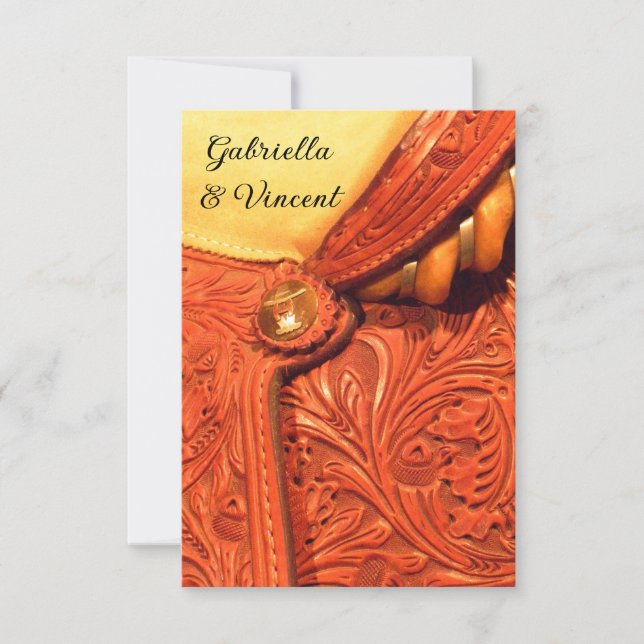 Anuncio Matrimonio de albarda occidental/Invitación de ema (Anverso)
