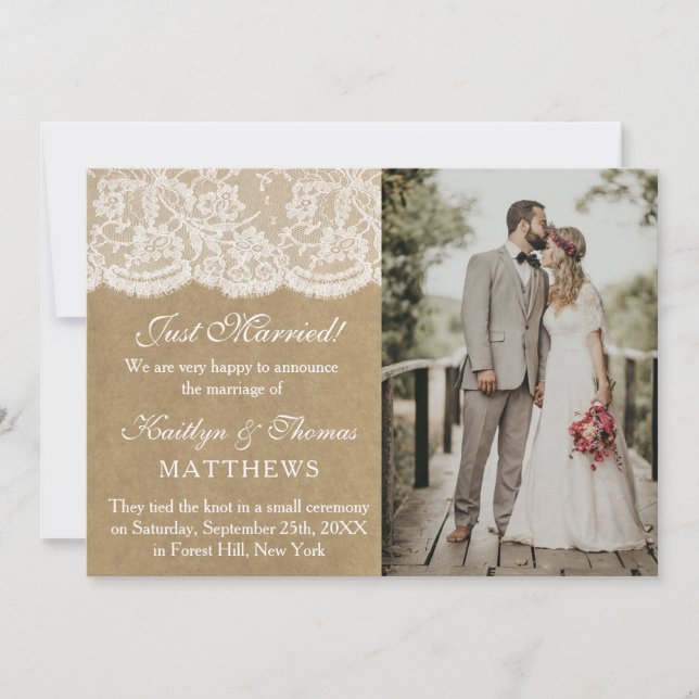 Anuncio Matrimonio de fotos de Bodas de canto blanco y kra (Anverso)