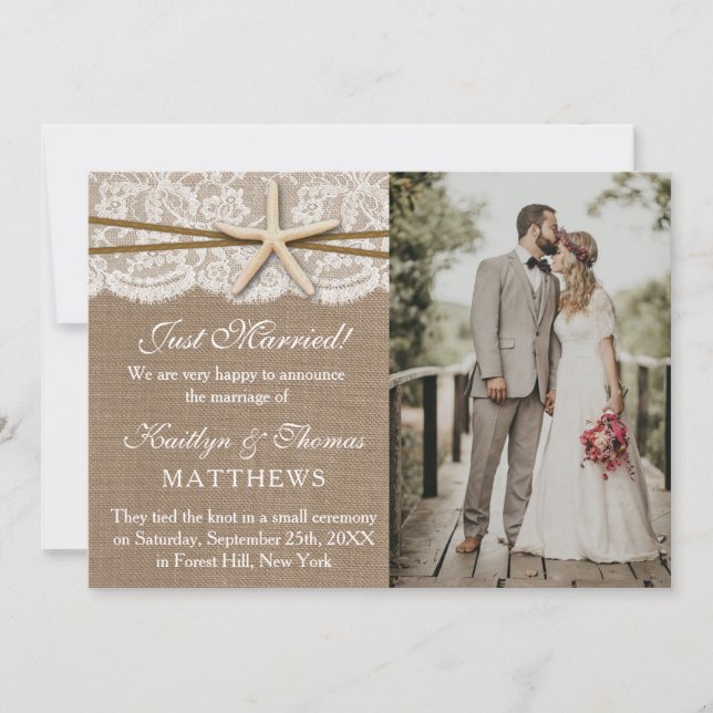 Anuncio Matrimonio de fotos de casamiento en playa de Star (Anverso)