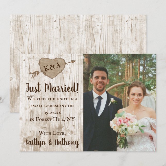 Anuncio Matrimonio de la Colección Boda de Árboles del Cor (Anverso / Reverso)