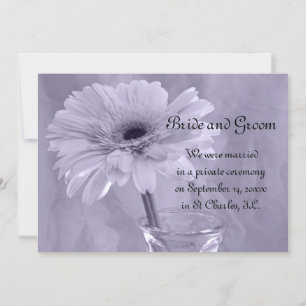 Anuncio Matrimonio de margaritas moradas/Invitación elope