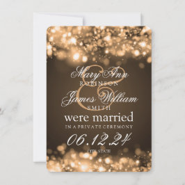 Anuncio Matrimonio Elopement Sparkling Lights Gold