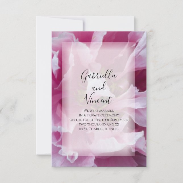 Anuncio Matrimonio entre personas de raza rosada/Invitació (Anverso)