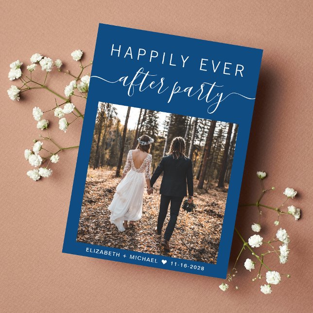 Anuncio Me alegro de que después de la foto de un Fiesta B (An chic Happily Ever After Party Invitation to set the tone for an unforgettable event)