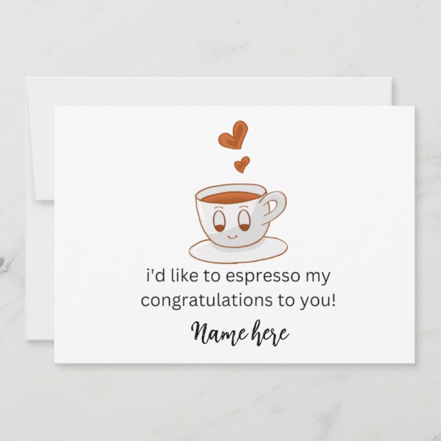 Anuncio Me gustaría expresar mis felicitaciones a usted un (Anverso)