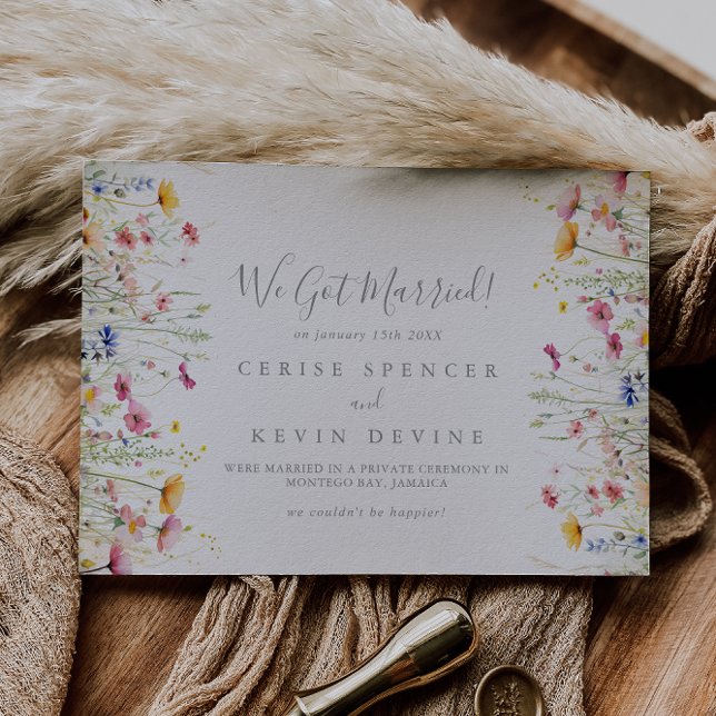 Anuncio Meadow Colorful Wildflower Elopement (Subido por el creador)