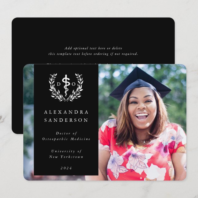 Anuncio Médica blanco y negro de la foto de la medicina os (Anverso / Reverso)