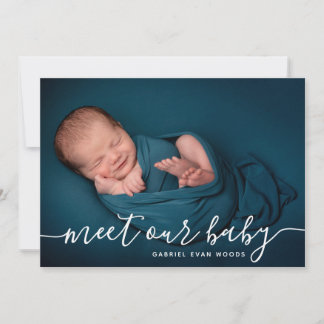 Anuncio Meet Our Baby  Photo Collage Modern Birth