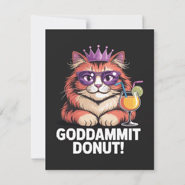 Anuncio Meme de gato princesa de donut de mujer (Reverso)