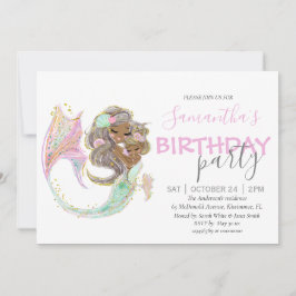 Anuncio Mermaid Birthday Sweet Little Mermaid Nautical 