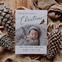 Merry Little Navidades Mistletoe Baby Photo Birth