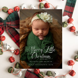 Anuncio Merry Little Navidades Script Baby Photo Birth