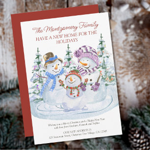 Anuncio Merry Snowmen Nuevo Hogar para las Fiestas Navideñ