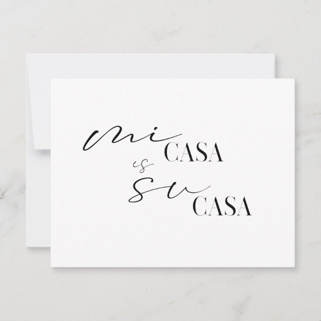 Anuncio Mi Casa Su Casa Nueva Casa Nos Hemos Mudado (Anverso)