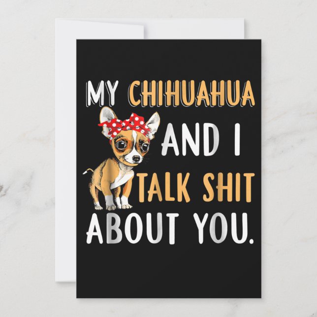 Anuncio Mi Chihuahua Y Yo Hablamos De Ti... (Anverso)