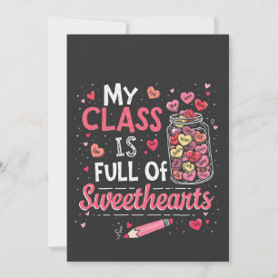 Anuncio Mi Clase Está Llena de Dulces Maestra San Valentín