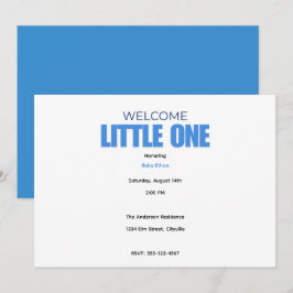 Anuncio Minimal Baby Boy Shower Invitation