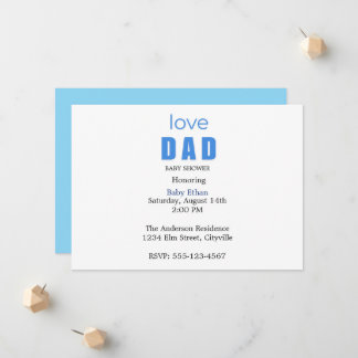 Anuncio Minimal Baby boy Shower Invitation