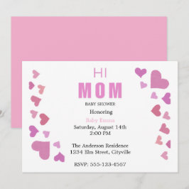 Anuncio Minimal Baby Girl Shower Invitation