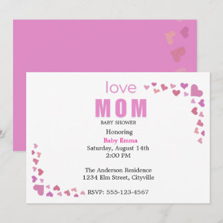 Anuncio Minimal Baby girl Shower Invitation